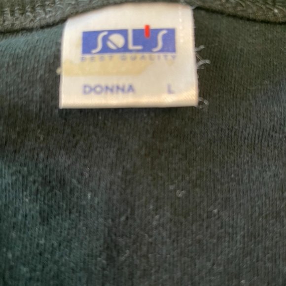 Ladies Top By Sol’s 100% Cotton Black Long Sleeve, - Picture 3 of 5